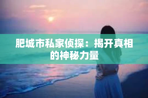 肥城市私家侦探：揭开真相的神秘力量