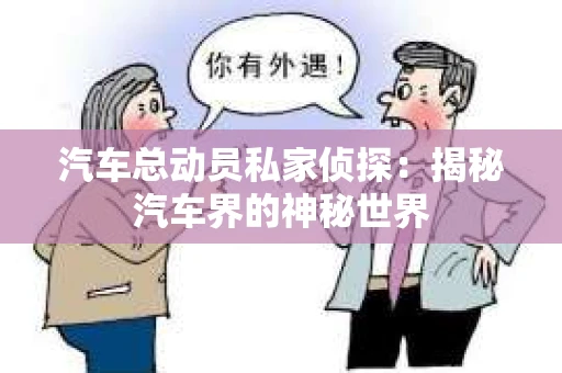 汽车总动员私家侦探：揭秘汽车界的神秘世界