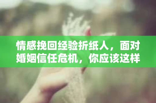 情感挽回经验折纸人，面对婚姻信任危机，你应该这样做