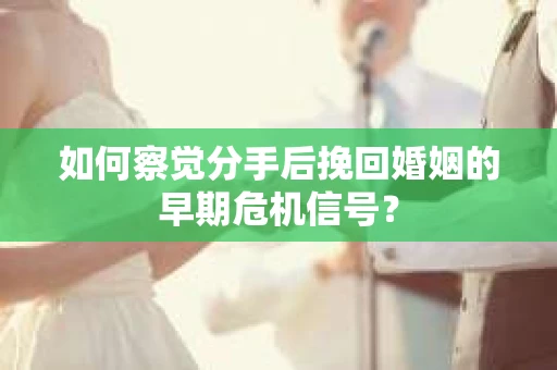 如何察觉分手后挽回婚姻的早期危机信号？