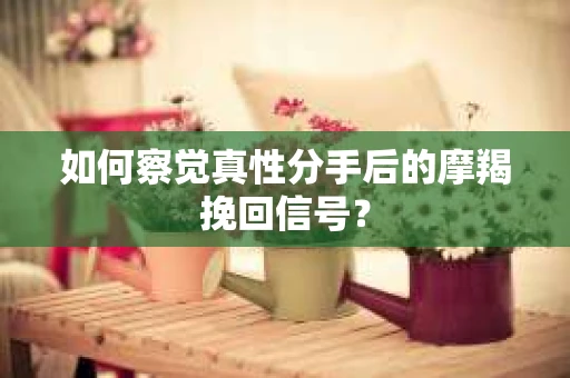如何察觉真性分手后的摩羯挽回信号？